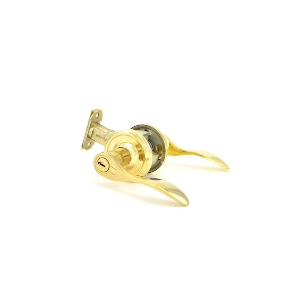 Weslock RH Bordeau Entry Lock ADJ Latch Full Lip Strike Lifetime Brass R0640UBU3SL23 - main